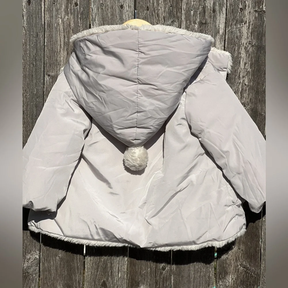 Zara Baby Outerwear Collection Puffer Faux Fur Lined Hooded Coat